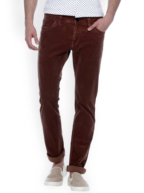 

Basics Brown Tapered Fit Chino Trousers