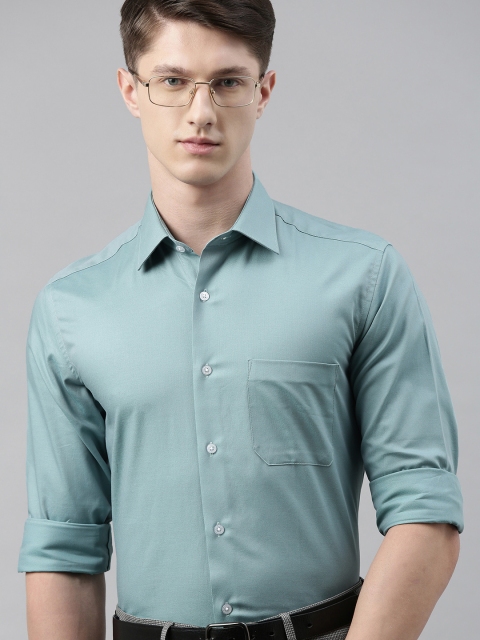 

Louis Philippe Men Green Slim Fit Solid Formal Shirt