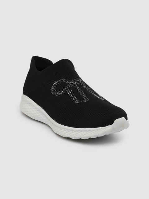 

Crew STREET Women Black Embellished Walking Shoes