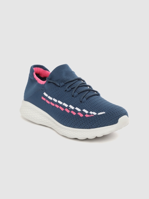 

Crew STREET Women Teal Blue Woven Design Running Shoes