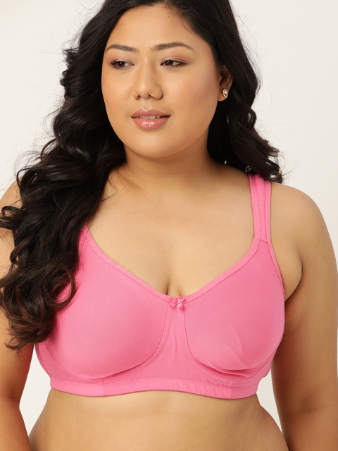 

Sztori Plus Size Women Pink Solid Non-Wired Non Padded T-shirt Bra PM-SZ-BS-01