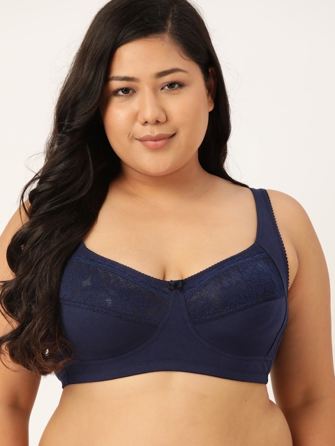 

Sztori Navy Blue Floral Everyday Bra Full Coverage PM-SZ-CS-01