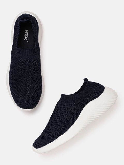 

HRX by Hrithik Roshan Women Navy Blue Woven Design Soft Walk Series 2.0 Socks Shoes
