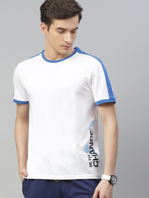 

HRX By Hrithik Roshan Men Optic White Typographic Cotton Lycra Bio-Wash Lifestyle Tshirt