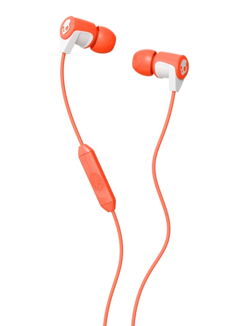 

Skullcandy Orange Riff Earbuds with Mic