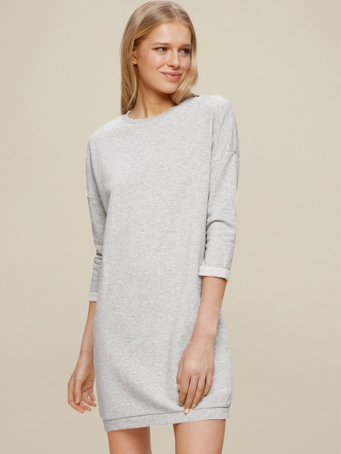 

DOROTHY PERKINS Women Grey Melange Solid Jumper Dress