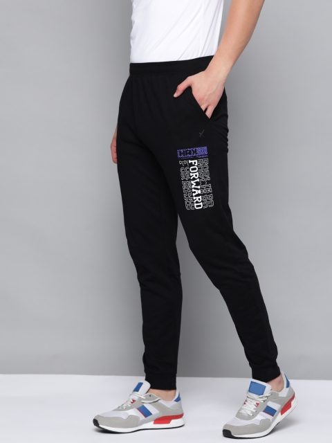 

HRX By Hrithik Roshan Men Jet Black Solid Slim Fit Bio-Wash Lifestyle Joggers
