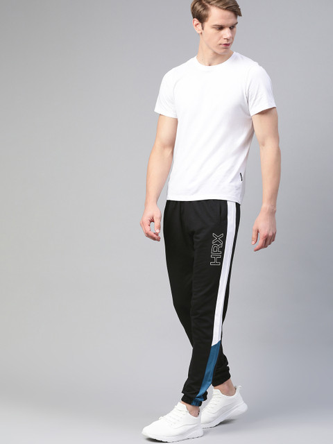 

HRX by Hrithik Roshan Men Jet Black Solid Regular Fit Silicone Finish Lifestyle Joggers