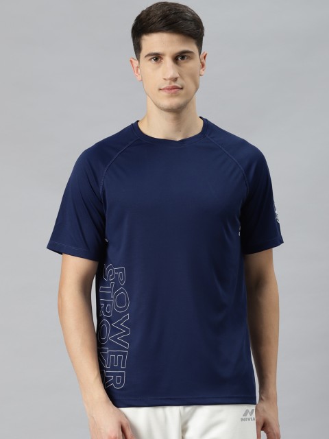 

HRX By Hrithik Roshan Men Medivel Blue Rapid-Dry Antimicrobial Anti-Static Cricket Tshirt, Navy blue