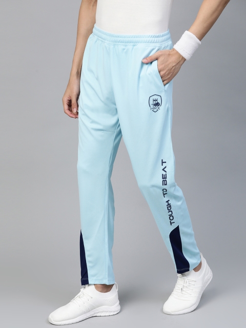 

HRX By Hrithik Roshan Men Crystal Blue Rapid-Dry Antimicrobial Cricket Track Pants