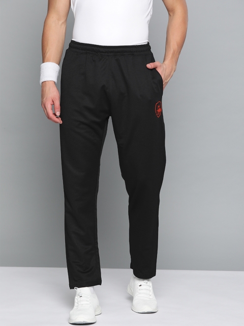 

HRX By Hrithik Roshan Men Jet Black Solid Regular Fit Rapid-Dry Antimicrobial Anti-Static Cricket Track Pants