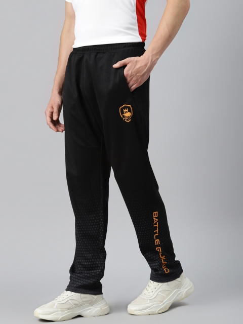 

HRX By Hrithik Roshan Men Jet Black Solid Regular Fit Rapid-Dry Cricket Track Pants