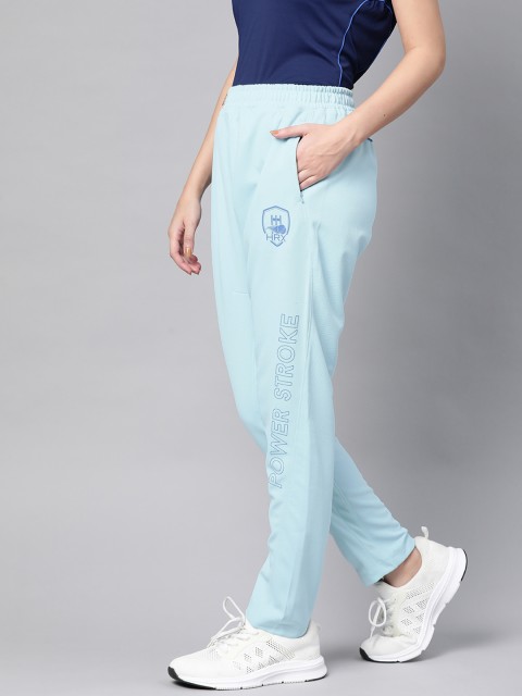 

HRX By Hrithik Roshan Women Crystal Blue Solid Regular Fit Rapid-Dry Cricket Track Pants