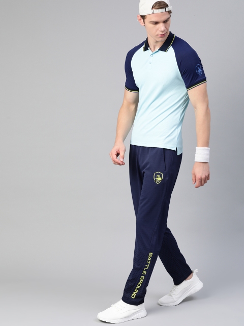 

HRX By Hrithik Roshan Men Blue Solid Regular Fit Rapid-Dry Anti-Static Cricket Track Pants, Navy blue