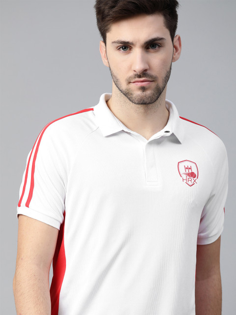 

HRX By Hrithik Roshan Men Bright White Rapid-Dry Antimicrobial Anti-Static Cricket Tshirt