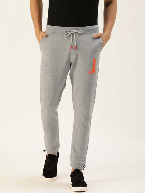 

SINGLE Men Grey Slim Fit Solid Joggers