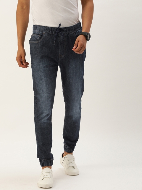 

SINGLE Men Navy Blue Jogger Light Fade Stretchable Jeans
