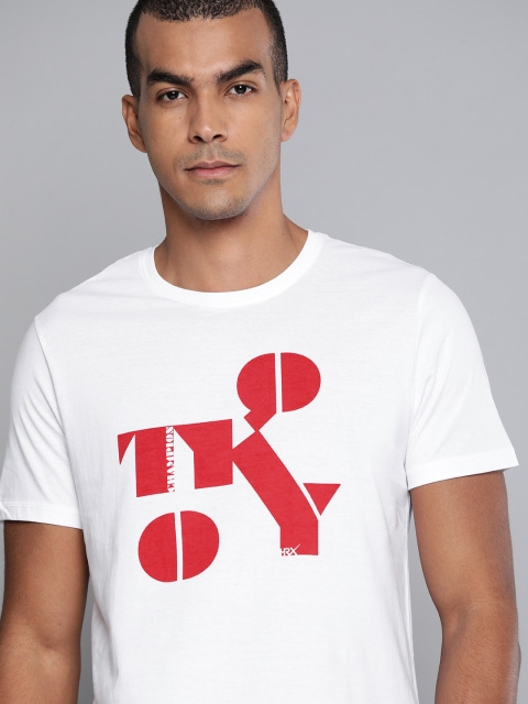 

HRX By Hrithik Roshan Men Black Solid Bio-Wash Lifestyle Tshirt, White
