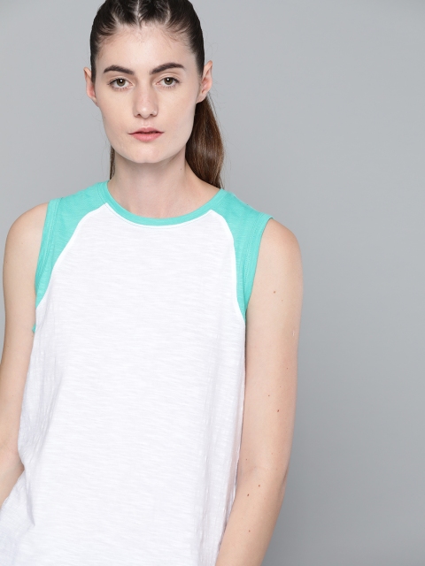 

HRX By Hrithik Roshan Women Optic White Colourblocked Bio-Wash Lifestyle Tshirt
