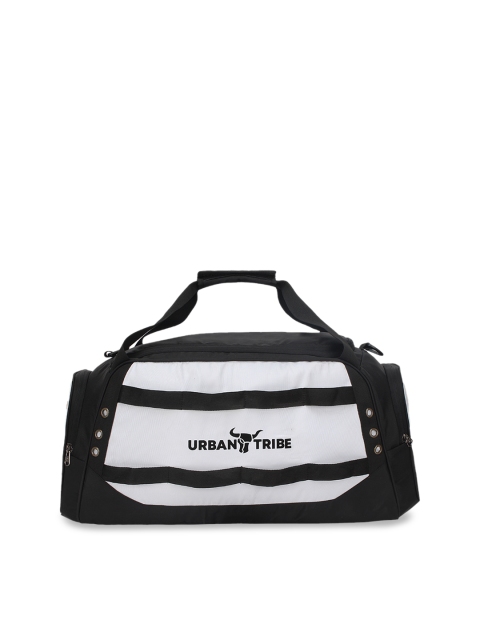 

URBAN TRIBE Black & White Colourblocked Sustainable Torro Duffel Bag