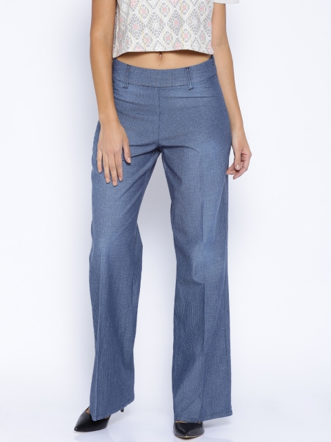 

Tokyo Talkies Blue Palazzo Trousers