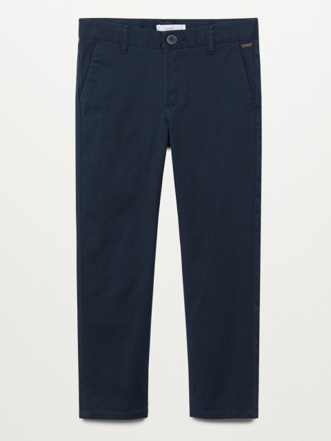 

Mango Kids Boys Navy Blue Regular Fit Solid Sustainable Chinos