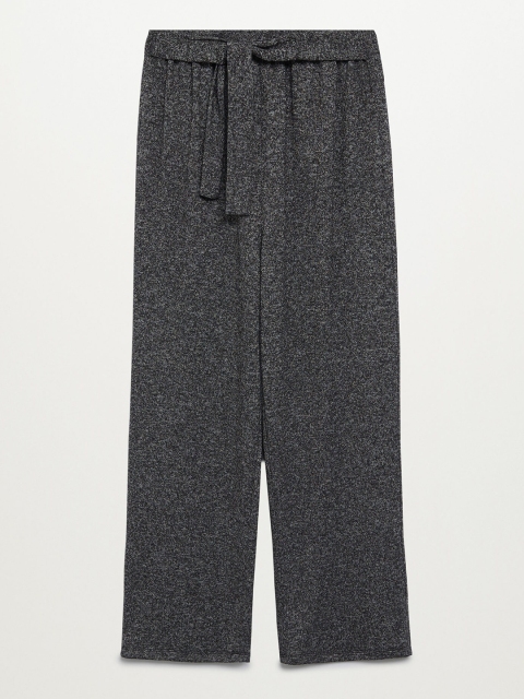 

Mango Kids Girls Charcoal Grey Solid Sustainable Parallel Trousers with Grindle Effect