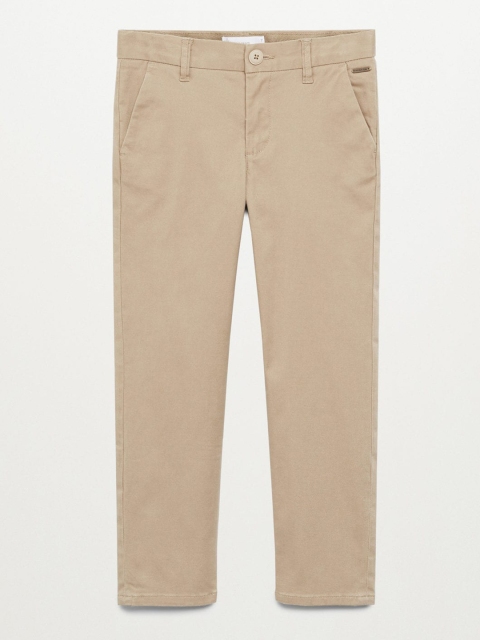 

Mango Kids Boys Beige Regular Fit Solid Sustainable Chinos