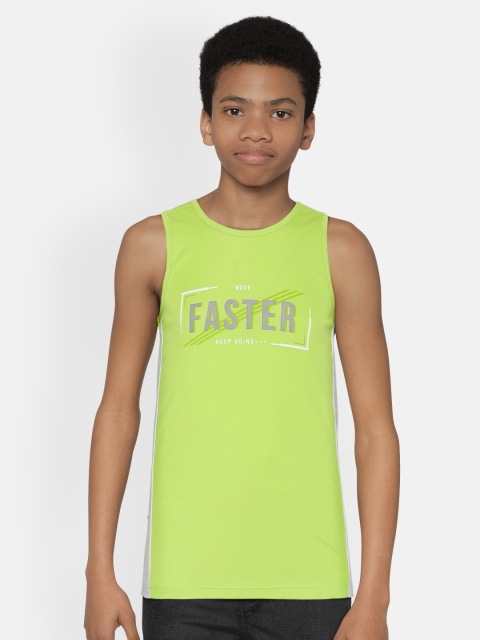 

HRX By Hrithik Roshan U17 Boys Lime Punch Printed Rapid-Dry Antimicrobial Active T-shirt, Fluorescent green