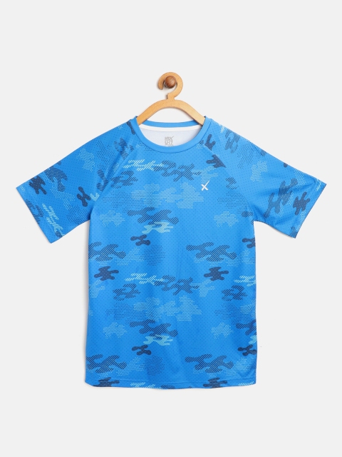 

HRX By Hrithik Roshan U-17 Boys Directoire Blue Rapid-Dry Antimicrobial Active Tshirt