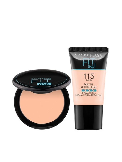 

Maybelline Set of Fit Me Tube Foundation 115 & Compact 115, Beige