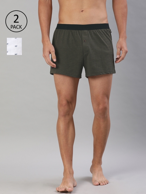 

THE BEAR HOUSE Men Pack of 2 Knitted Boxers TBH-POT-S, Green