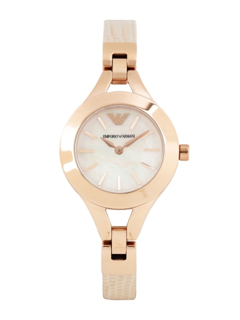 

Emporio Armani Women Pearly White Dial Watch AR7354I