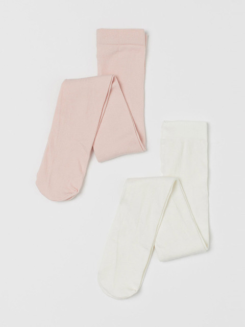 

H&M Girls Pack of 2 White and Pink Tights