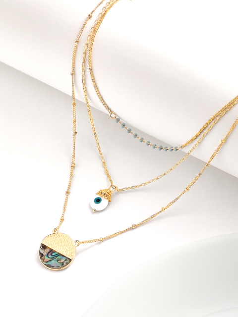 

TOKYO TALKIES X rubans FASHION ACCESSORIES Gold-Plated & White Handcrafted Necklace