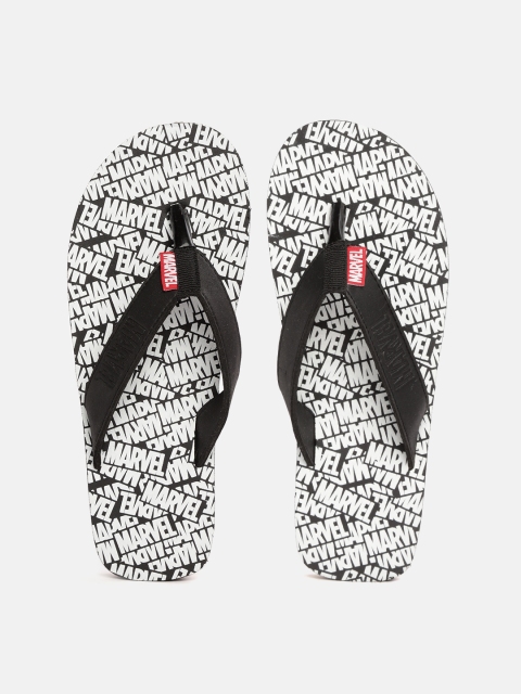 

Avengers Men Black & White Marvel Print Thong Flip-Flops