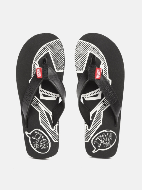 

toothless Men Black & White Marvel Avengers Iron Man Print Thong Flip-Flops