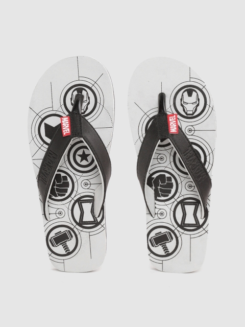 

Avengers Men Grey & Black Printed Thong Flip-Flops