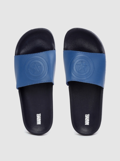 

toothless Men Navy Blue Marvel Avengers Captain America Embossed Sliders
