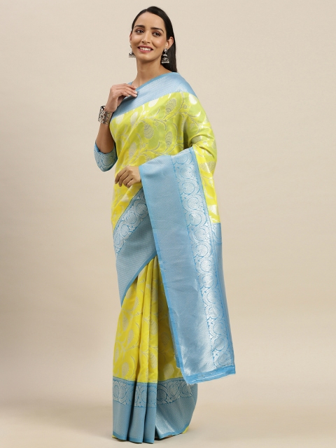 

Mitera Yellow Pure Silk Woven Design Kota Saree