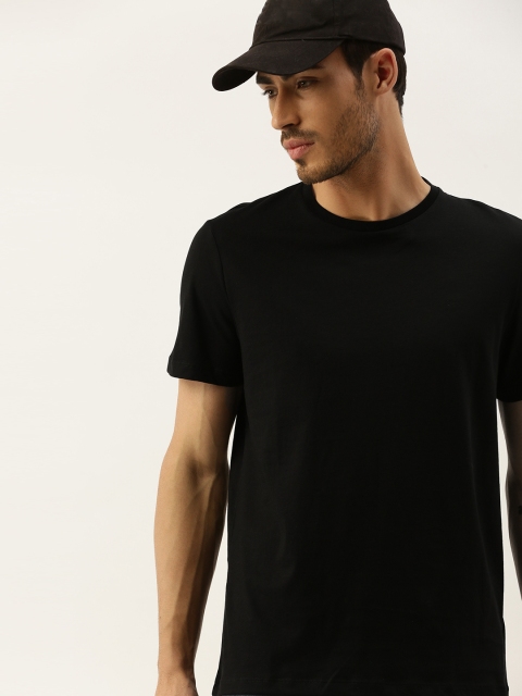 

Calvin Klein Jeans Men Black Solid Polo Collar Pure Cotton T-shirt