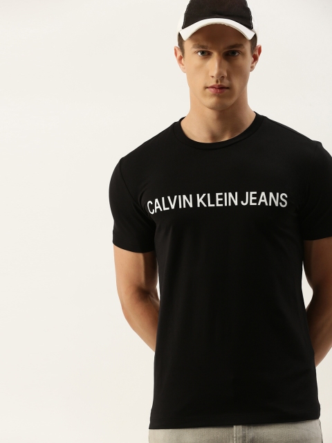 

Calvin Klein Jeans Men Black Printed Round Neck T-shirt