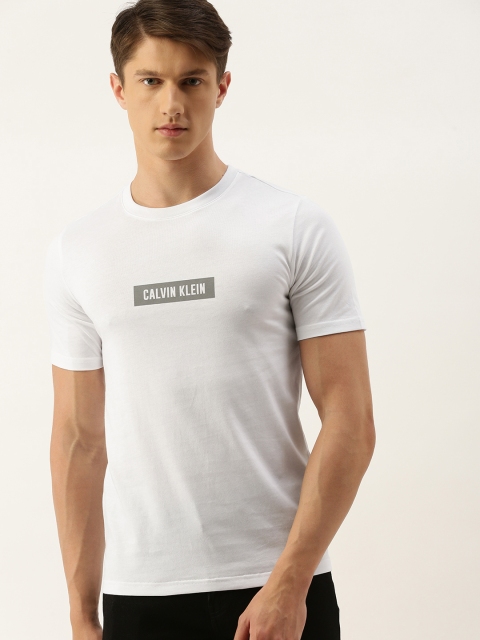 

Calvin Klein Jeans Men White Printed Round Neck T-shirt