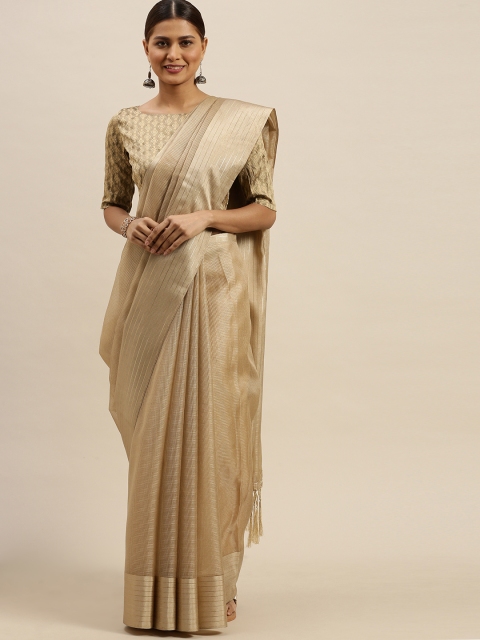 

Saree mall Beige Self Design Saree