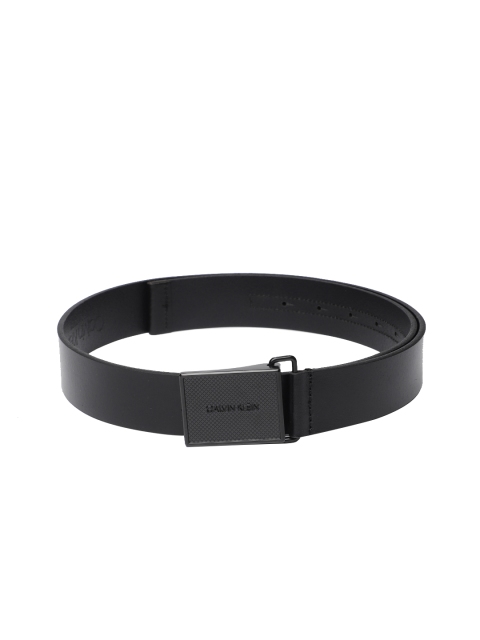 

Calvin Klein Men Black Solid Leather Belt