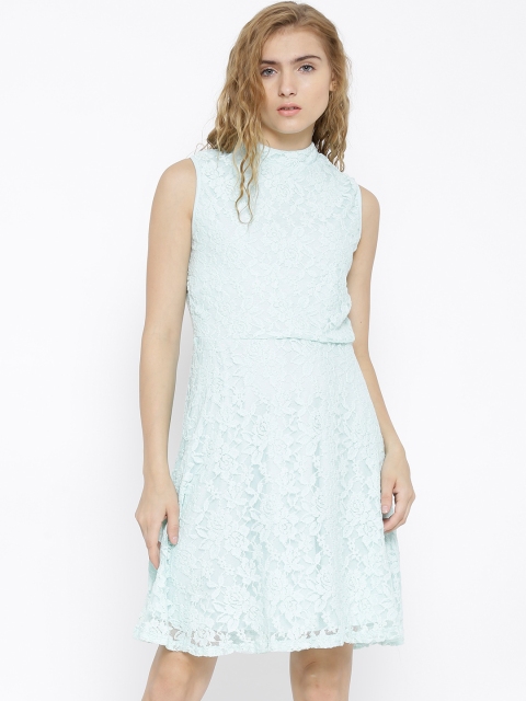 

Sera Mint Green Polyester Lace Fit & Flare Dress