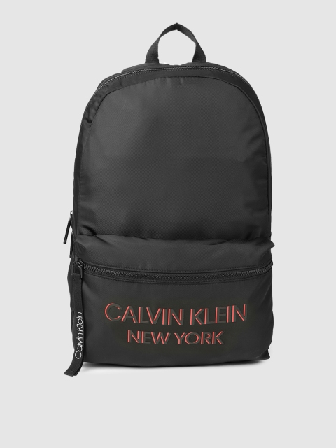 

Calvin Klein Men Black CAMPUS BP NY Brand Logo Backpack