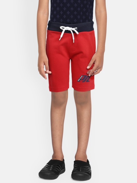 

Pepe Jeans Boys Red Solid Regular Fit Pure Cotton Shorts