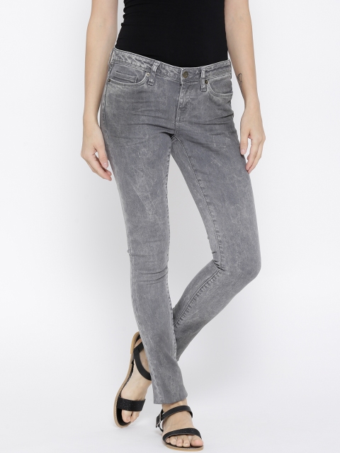 

Vero Moda Grey Washed Super-Slim Fit Stretchable Jeans