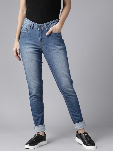 

Roadster Women Navy Blue Skinny Fit Light Fade Stretchable Jeans